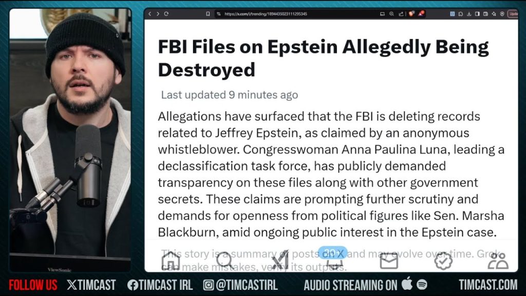 FBI DESTROYING EPSTEIN EVIDENCE, Whistleblower Says, GOP & More Demand Bondi Release The Client List