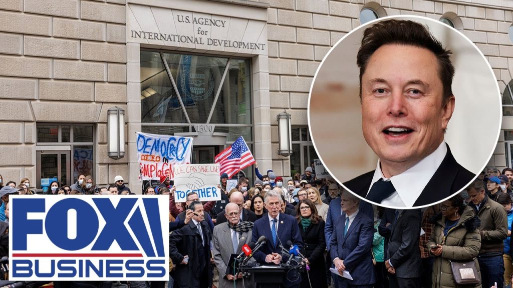 Elon Musk fires back at ‘corrupt’ Dems protesting outside USAID building