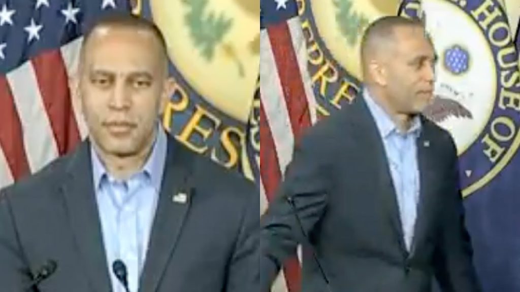 Hakeem Jeffries Gets ROASTED By Reporter And Runs Away