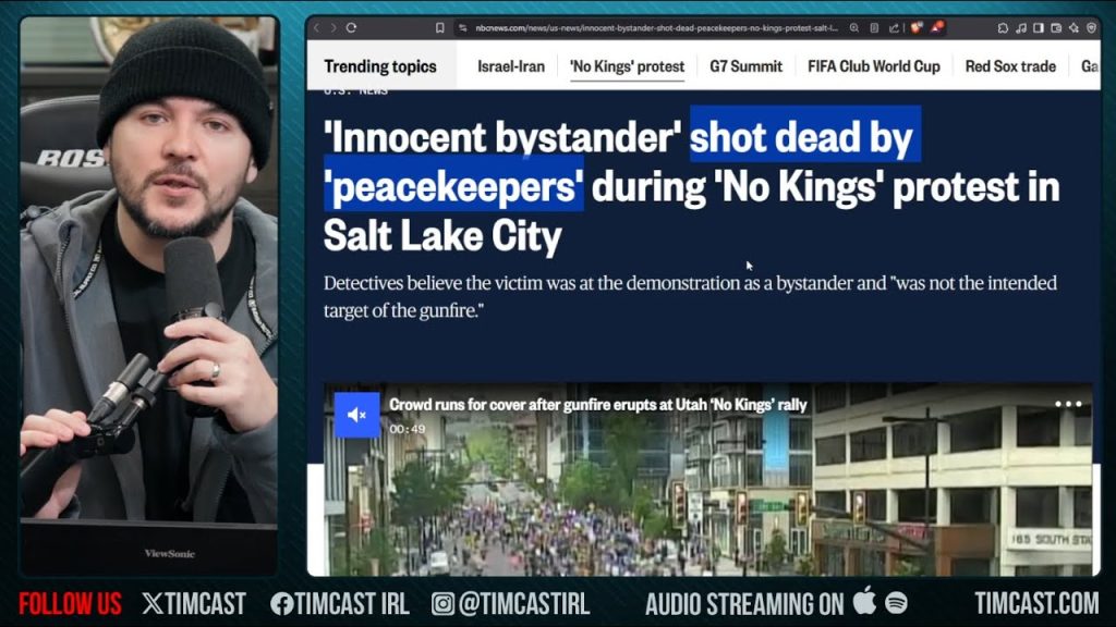 Liberal NO KINGS Organizers SHOT Innocent Man In Panic, Antifa Man ARRESTED, Left DEFENDS Shooters