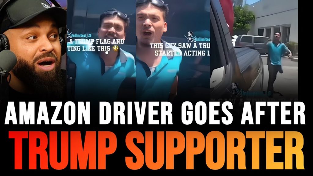 Amazon Driver THREATENS Trump Supporter While Making Deliveries in California