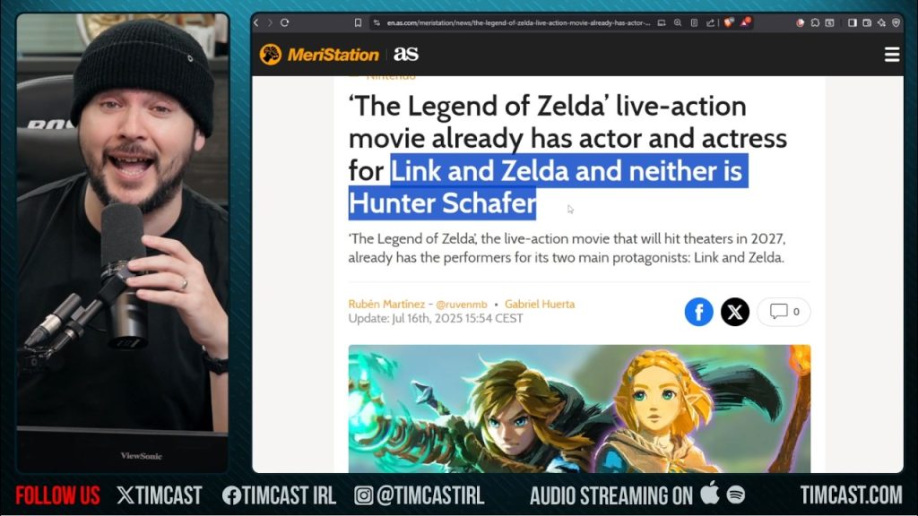 Woke Left LIVID As Zelda Live Action Movie DID NOT CAST Trans Hunter Schafer, Nintendo Said NO GUYS