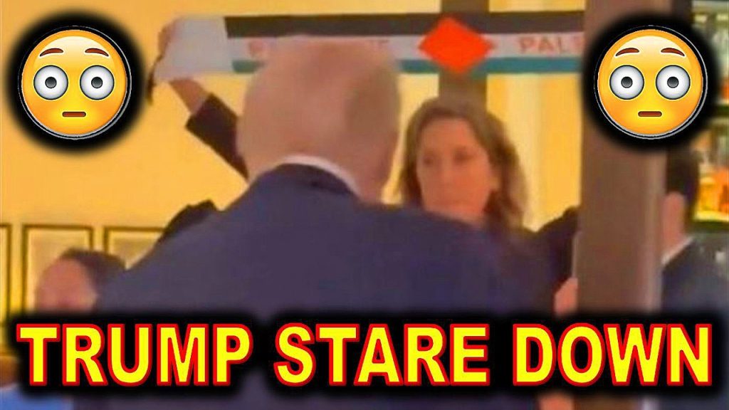 Trump STARES Down and MOCKS Protestors LAST Night at DINNER…..