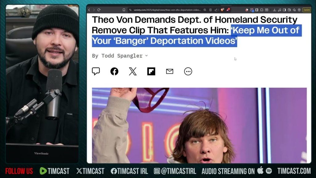 Theo Von Warns The Left May ATTACK HIM Over DHS Video | Tim Pool