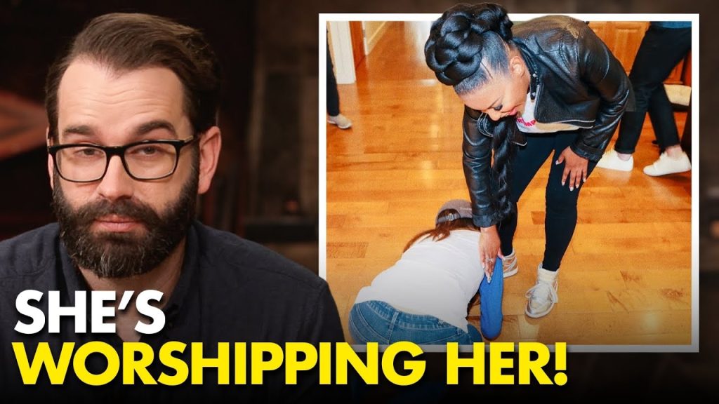 Self-Hating White Woman LICKS Jasmine Crockett’s FEET