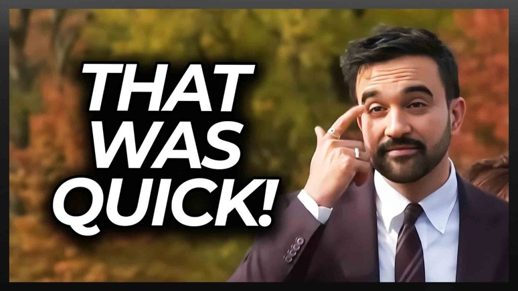 Zohran Mamdani Looks Embarrassed After Publicly Admitting His First Major Reversal