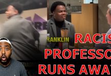 WOKE Black Professor RUNS AWAY IN PANIC After GETTING CAUGHT IN RACIST Anti-White Rant!