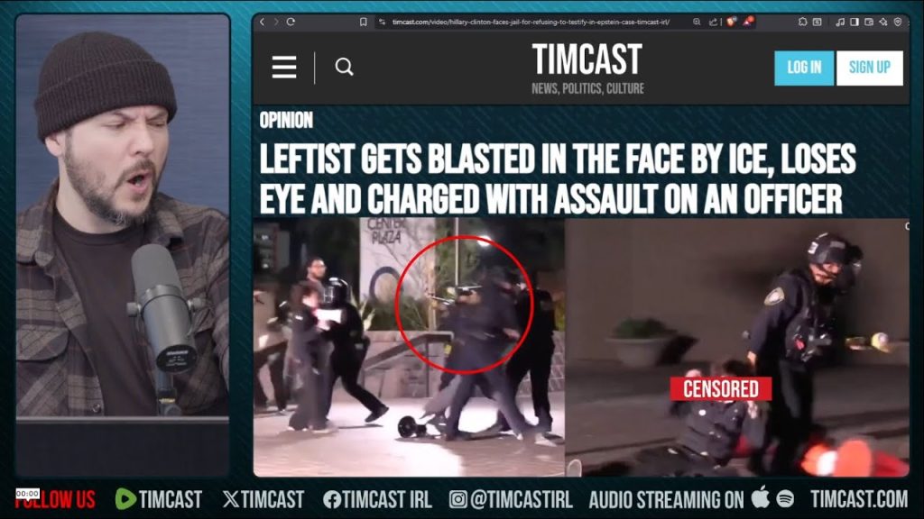 Leftist SHOT IN FACE By Ice, Loses Eye AND Charged For Assault On Officer