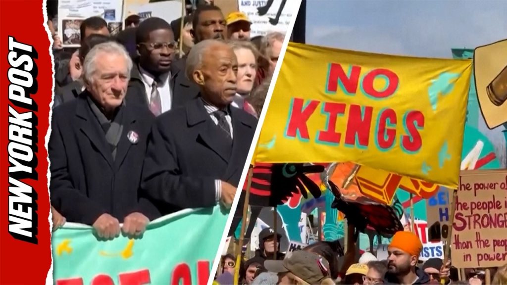 LOL Robert De Niro And Al Sharpton Lead NYC ‘No Kings’ March