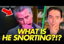 Gavin looks HIGH as HELL… Internet STUNNED